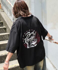 WEGO 【ユニセックス着用ITEM/MLサイズ展開】オープンカラーグラフィックシャツ（SS）