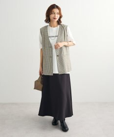 Green Parks ノースリーブチェックジレ