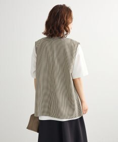 Green Parks ノースリーブチェックジレ