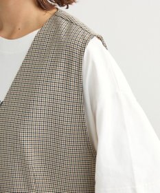 Green Parks ノースリーブチェックジレ