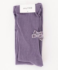 ANY KIDS タイツ（リブ×リボン）