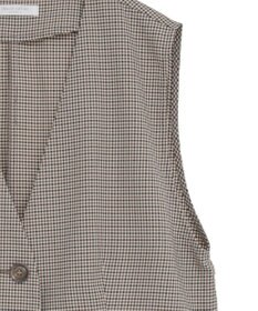 Green Parks ノースリーブチェックジレ