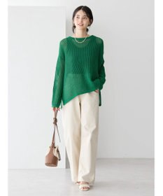 AMERICAN HOLIC 透かし編みメッシュニットプルオーバー