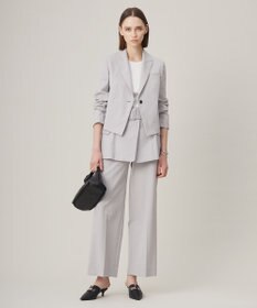 ICB L 【接触冷感・UVケア・撥水・洗える】LooseWeave  スカートレイヤードワイドパンツ