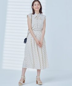 組曲 L 【WEB限定】ドットプリントデシン フリルパンツ