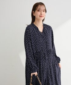 Green Parks スキッパーギャザーワンピース