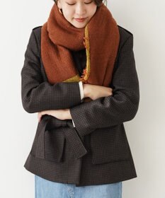 POLS ジャガード織 ウールカットジャガード　ストール