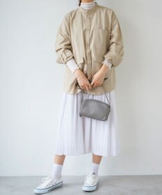 WHITE MAILS 【UNISEX】COTTON PAPER POPLIN BAND COLLAR SHIRT シャツ