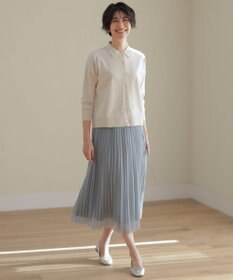 J.PRESS LADIES S 【洗える】ニットポロ カーディガン