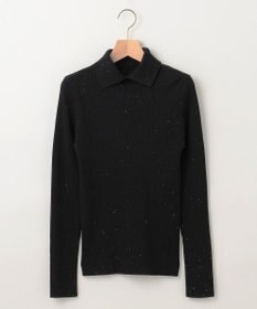 組曲 【前後着用・手洗い可】ELENAスパンコール襟デザイン ニット