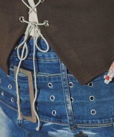 WEGO フロントレースアップレイヤードT