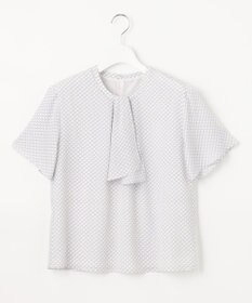 J.PRESS LADIES 【2WAY】幾何プリント ボウタイ カットソー