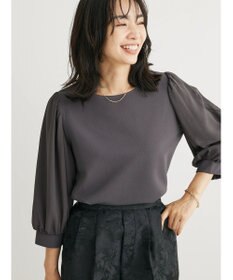 Green Parks 袖異素材使いリップルプルオーバー