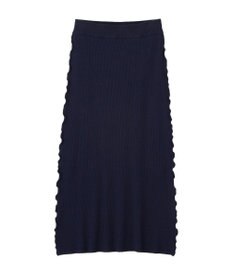 earth music&ecology サイドメローリブニットスカート