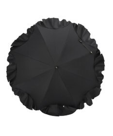 MOONBAT 【雑誌掲載 美人百花6月号】ランバン オン ブルー 晴雨兼用日傘 長傘 フレアフリル＆チャーム 遮光 遮熱 UV