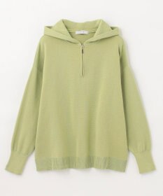 ANY 【洗濯機可】ハーフジップアップ ニットフーディ