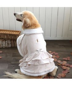 PET PARADISE ペットパラダイス フリルポンチョ 《ホワイト》  中型犬 大型犬