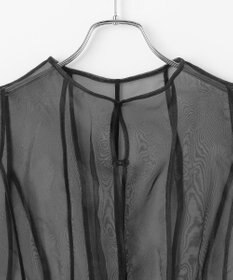 #Newans オーガンジーパネルブラウス