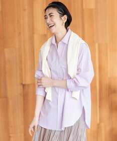 ANY 【洗濯機可能/接触冷感/UVケア】カラーストライプシャツ