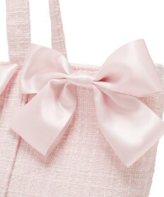 Maison de FLEUR ツイードボリュームリボントートバッグ