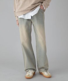 WEGO 【ユニセックス着用ITEM/ウエスト調整可】ストレートデニムパンツ