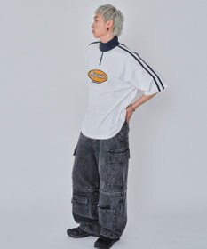 WEGO 【ユニセックス着用ITEM/MLサイズ展開】ヘビーウェイトハーフジップT（SS）