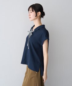 YECCA VECCA 2wayストライプリボンブラウス