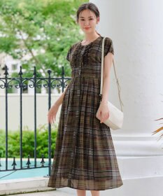 Tiaclasse L 【洗える】フリルワンピース