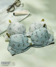 une nana cool 【ノンワイヤーブラ】リボンブラ　MADE WITH PEANUTS