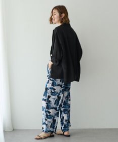 YECCA VECCA アブストラクト柄ワイドパンツ
