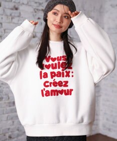 Green Parks ・ＤＯＵＢＬＥ　ＦＬＡＧＳ　サガラ刺繍スウェット