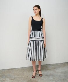 GRACE CONTINENTAL マルチシアーストライプスカート