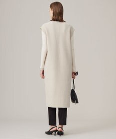 ICB L 【洗える】コットンシェニール ジレワンピース