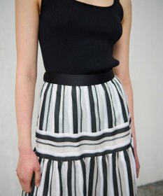 GRACE CONTINENTAL マルチシアーストライプスカート