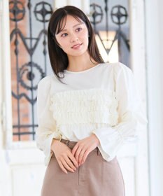 Feroux フリルギャザー ブラウス
