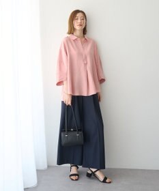 YECCA VECCA バルーン袖スキッパーシャツ