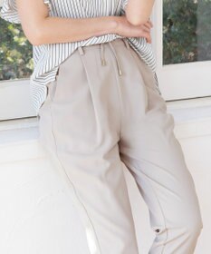 Tiaclasse 【洗える】幅広く活躍が期待できるドロストパンツ