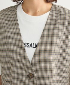 Green Parks ノースリーブチェックジレ