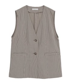 Green Parks ノースリーブチェックジレ