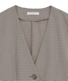 Green Parks ノースリーブチェックジレ