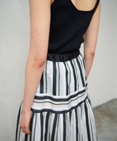 GRACE CONTINENTAL マルチシアーストライプスカート