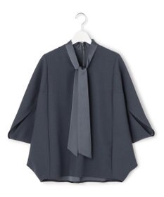 ICB 【先行予約】 FluidBackSatin ドルマンスリーブボウタイブラウス