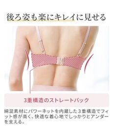 BRADELIS New York 【BRADELIS NewYork peace】すっきり楽ちん綿混ブラ 接触冷感 速乾機能で快適なノンワイヤー補整ブラ