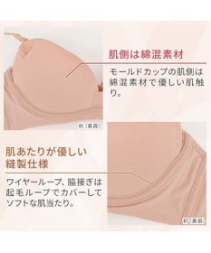 BRADELIS New York 【BRADELIS NewYork peace】すっきり楽ちん綿混ブラ 接触冷感 速乾機能で快適なノンワイヤー補整ブラ
