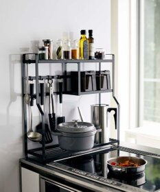 tower コンロサイドラック タワー ブラック