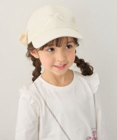 ANY KIDS 【日よけ付き】2WAYリボン刺繍キャップ
