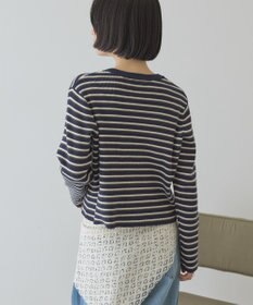 AMERICAN HOLIC マルチボーダーリブニットカーディガン