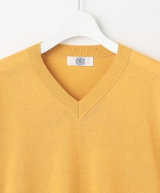 J.PRESS LADIES L 【洗える】COTTON LINEN Vネック ニット