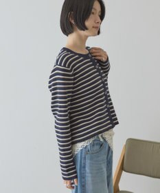 AMERICAN HOLIC マルチボーダーリブニットカーディガン