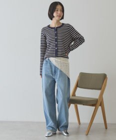 AMERICAN HOLIC マルチボーダーリブニットカーディガン